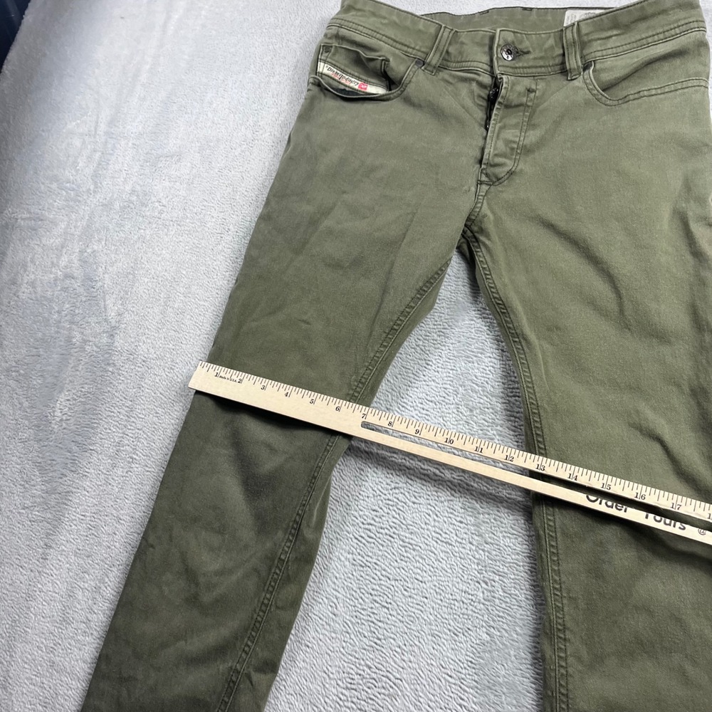 Diesel R-Troxer-A Slim Skinny Jeans Mens W28 Olive Green Stretch Denim 0NAHC - Picture 8 of 11